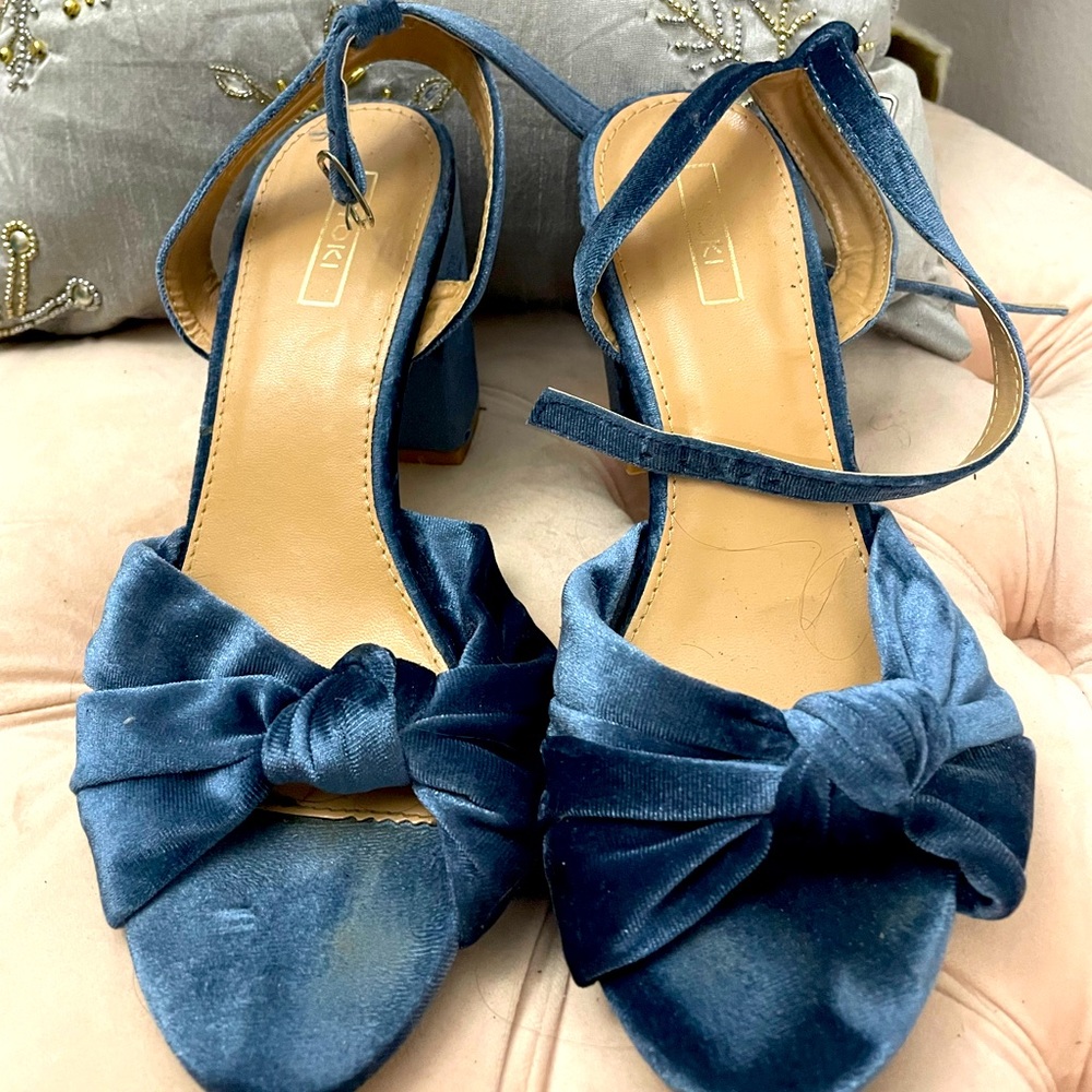Velvet suede heels